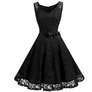 black lace homecoming dress